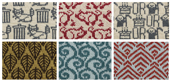 Knitting Stitch Patterns From the Alterknit Stitch Dictionary by Andrea Rangel, Published by Interweave Press. Photo collage courtesy of Andrea Rangel and used with permission.