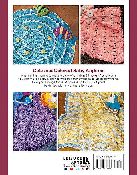 Here you can see project photos for some of the baby blanket patterns that are included in Crochet 24-Hour Baby Afghans by Jean Leinhausre and Rita Weiss, published by Leisure Arts. 