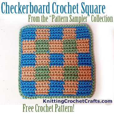 Checkerboard Crochet Square From the Pattern Sampler Collection