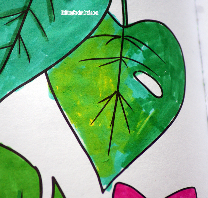 Color Blending With Leisure Arts Brush-Tip Markers; The image is from The Colors of Nature book