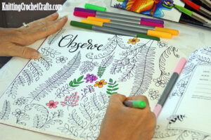 Coloring in the Colors of Nature Sketch Book With Double-Ended M