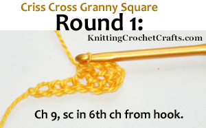 How to Start Crocheting the Criss Cross Granny Square Pattern