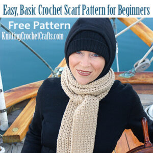 Easy, Basic Crochet Scarf for Beginners -- Free Pattern