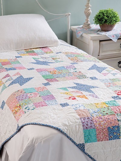 Want to make a classic 1930s style quilt like this one? If so, grab yourself a copy of Farmhouse-Style Quilting, published by Annie's.