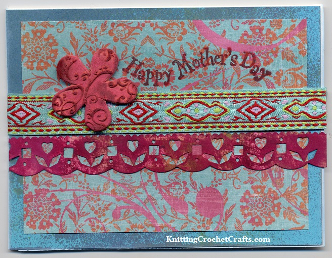 Learn How to Make This Beautiful Turquoise Mother's Day Card With the Following Free Insructions