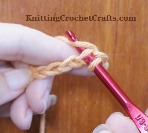If You're Working into the Starting Chain, Insert Your Crochet Hook Into the Second Chain Stitch From Your Hook. Then Grab the Yarn With Your Hook...