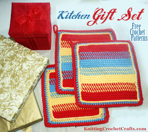 Kitchen Gift Set to Crochet for Christmas or Any Time