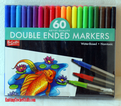60 Pack of Leisure Arts Double-Ended Markers for Adult Coloring, Drawing and Sketching