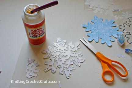 Mod Podge is an adhesive you can use for decoupage and other paper crafts.