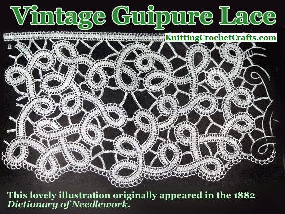 Vintage Guipure Lace, Which Can Serve as Inspiration for Contemporary Bruges Crochet