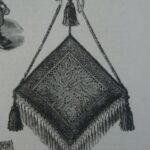 Illustration of a Fancy Hanging Cushion From the Young Ladies' Journal Vintage Magazine