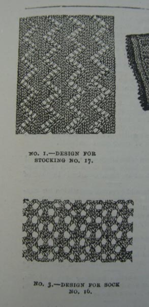 Vintage Lace Knit Designs Intended for Sock Knitting -- From the Young Ladies' Journal Magazine