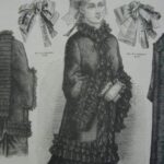 Illustration of a Fancy Ruffled Women's Jacket From the Young Ladies' Journal Vintage Magazine
