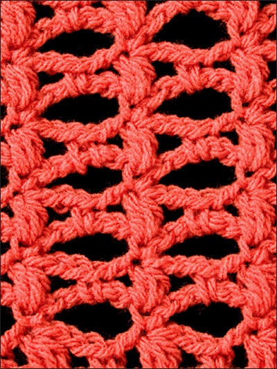 Isn't This Crochet Stitch Pattern Gorgeous? This is another one of the crochet stitches included in the book called 50 Stitches for Afghans, published by Annie's Crochet