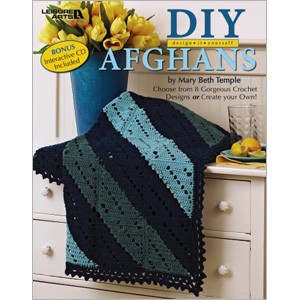 DIY Afghans, a crochet pattern book by Mary Beth Temple. This book comes bundled with an interactive CD-rom you can use for designing your own afghan patterns. Leisure arts is the publisher of this media bundle.