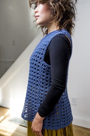 Filet Crochet Sweater Pattern by Marty Miller, From Delicate Crochet, Published by Stackpole Books