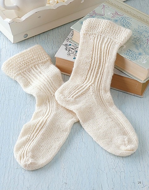 Two-Ribbed Socks: You'll find the knitting pattern for making these socks in Edie Eckman's new book called Knit Socks for Those You Love. Leisure Arts is the publisher of this book.