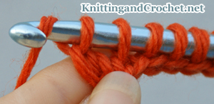 Wrap the yarn over your crochet hook.