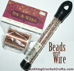 Beads and Wire for Bead Crochet and Jewelry Making