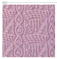 A knitting stitch pattern from 250 Japanese Knitting Stitches: The Original Pattern Bible by Hitomi Shida, published by Tuttle Publishing.