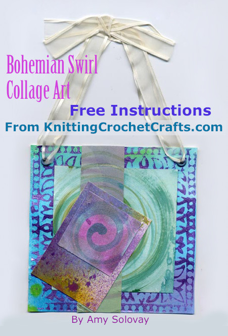 Free Instructions for How to Make a Collage Art Piece With a Bohemian Swirl Motif