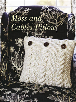 Moss and Cables Pillow Knitting Pattern From the Book Round Loom Knitting in 10 Easy Lessons by Nicole Cox, Published by Stackpole Books
