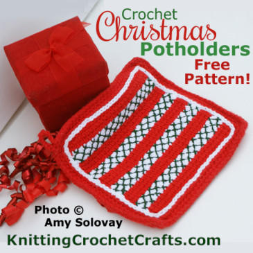 Crochet Christmas Potholders: Free Pattern