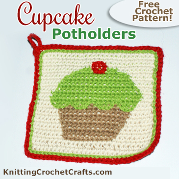 Cupcake Potholders for the Christmas Season, Or Any Time: Free Crochet Pattern