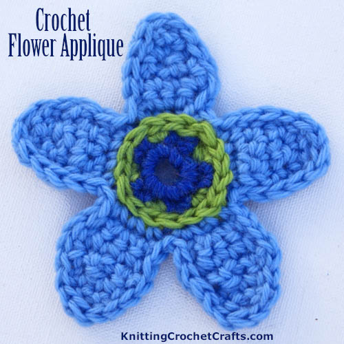 Crochet Flower Applique: Free Crochet Pattern