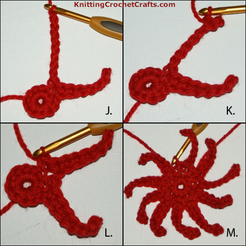 Abstract Crochet Flower Tutorial -- Work-In-Progress Pictures