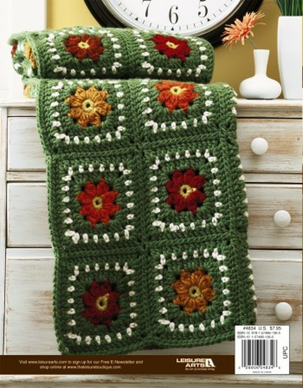 Crochet Granny Square Blanket Pattern From the Quick Comforts Book, Published by Leisure Arts