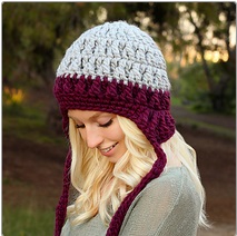The Alaska beanie is a quick, two-color crochet hat pattern featuring earflaps. The crochet pattern for this beanie is included in Julie King's new book called <em><p id=