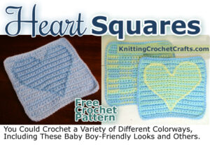 Crochet Heart Squares: Colorway Ideas for Baby Boys