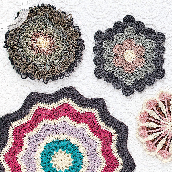 This page is part of the helpful crochet mandala selector section of the book. Photo is from Mandalas to Crochet: 30 Great Patterns by Haafner Linssen, Copyright © 2016 by the author and reprinted by permission of St. Martin's Griffin.