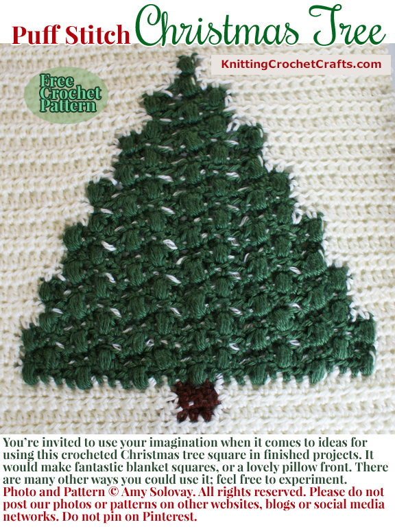 Crochet Puff Stitch Christmas Tree Pattern