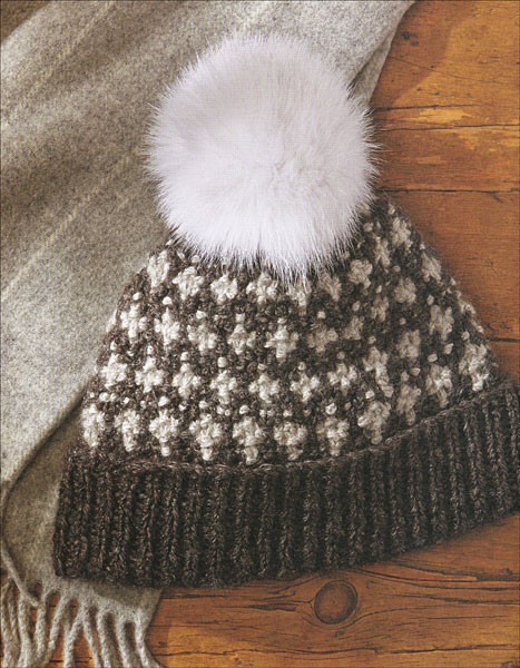 Diamond Check Hat Knitting Pattern From the Seed Stitch Book by Rosemary Drysdale, Published by Sixth&Spring Books