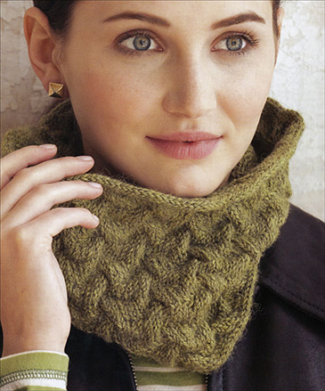 Dreamweaver Cowl Knitting Pattern Designed by Tracy Purtscher, From the Book Dimemsional Tuck Knitting, Published by Sixth&Spring Books
