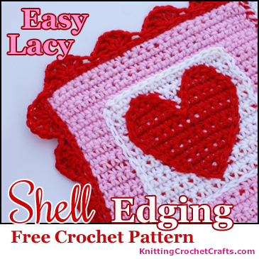 Easy Lacy Shell Edging: Free Crochet Pattern