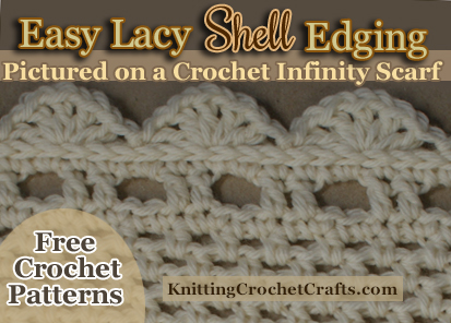Easy Lacy Shell Stitch Edging: Free Crochet Pattern