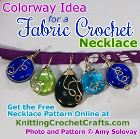 Colorway Idea for a Fabric Crochet Necklace