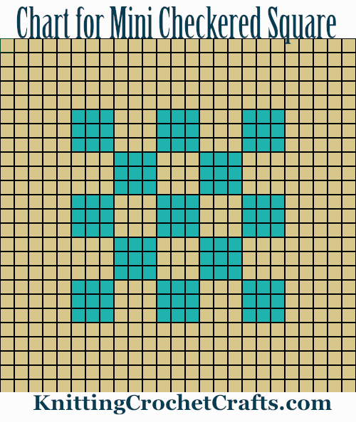 FREE Chart for Crocheting the Mini Checkered Square Pattern