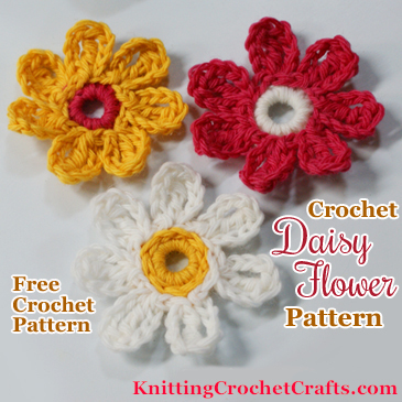 Crochet Flowers  Knitting, Crochet and Crafts