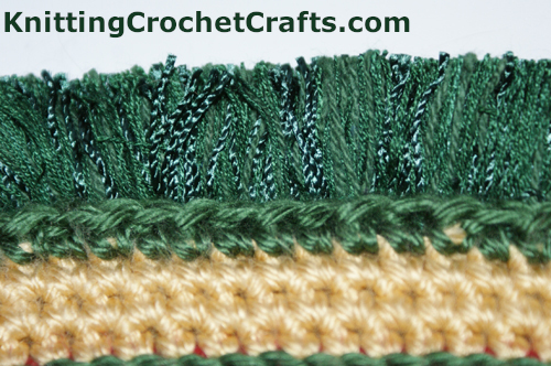 Learn How to Sew Fringe Onto a Crocheted Pillow or Other Project