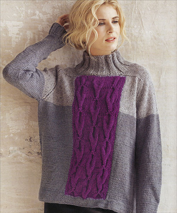 Front & Center Sweater Knitting Pattern Designed by Tracy Purtscher, From the Book Dimemsional Tuck Knitting, Published by Sixth&Spring Books