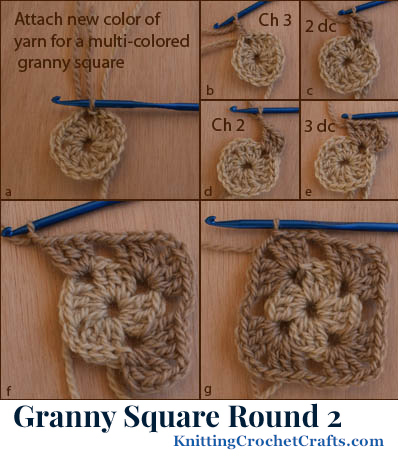 Crochet Granny Square Round 2
