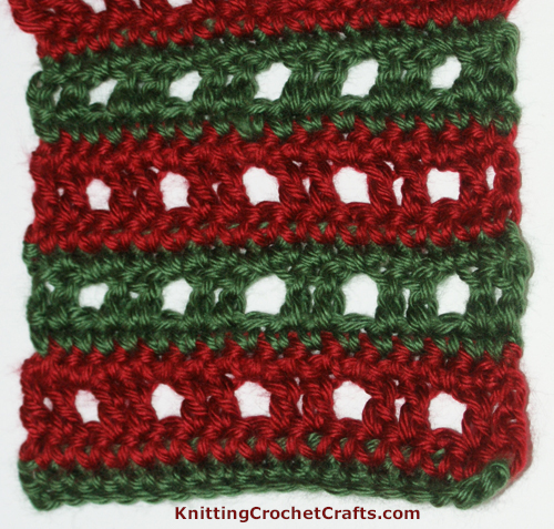 Grid Lace Christmas Scarf: Free Crochet Pattern by Amy Solovay