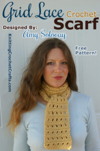 The Non-Leaning Version of the Grid Lace Crochet Scarf