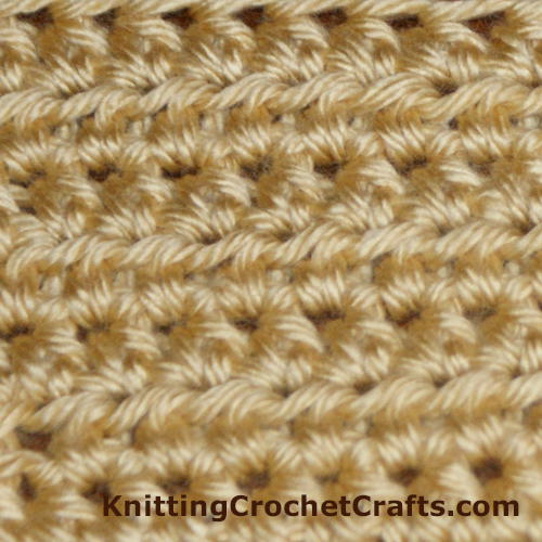 Half Double Crochet Stitch Worked in Rows