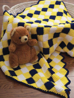 The Harlequin Crochet Baby Blanket, a Tunisian Crochet Project Included in Sharon Silverman’s Book Called Tunisian Crochet for Baby