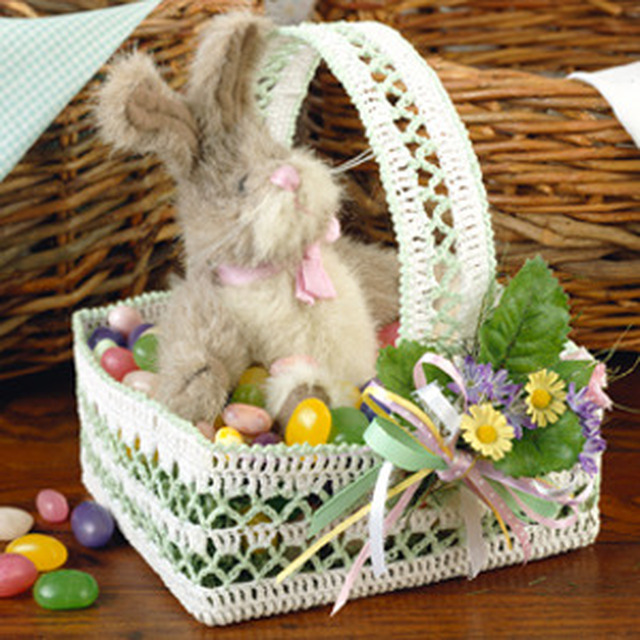 How to Make a Basket: Download the Pattern to Crochet This Lovely, Lacy Easter Basket From the Leisure Arts Website